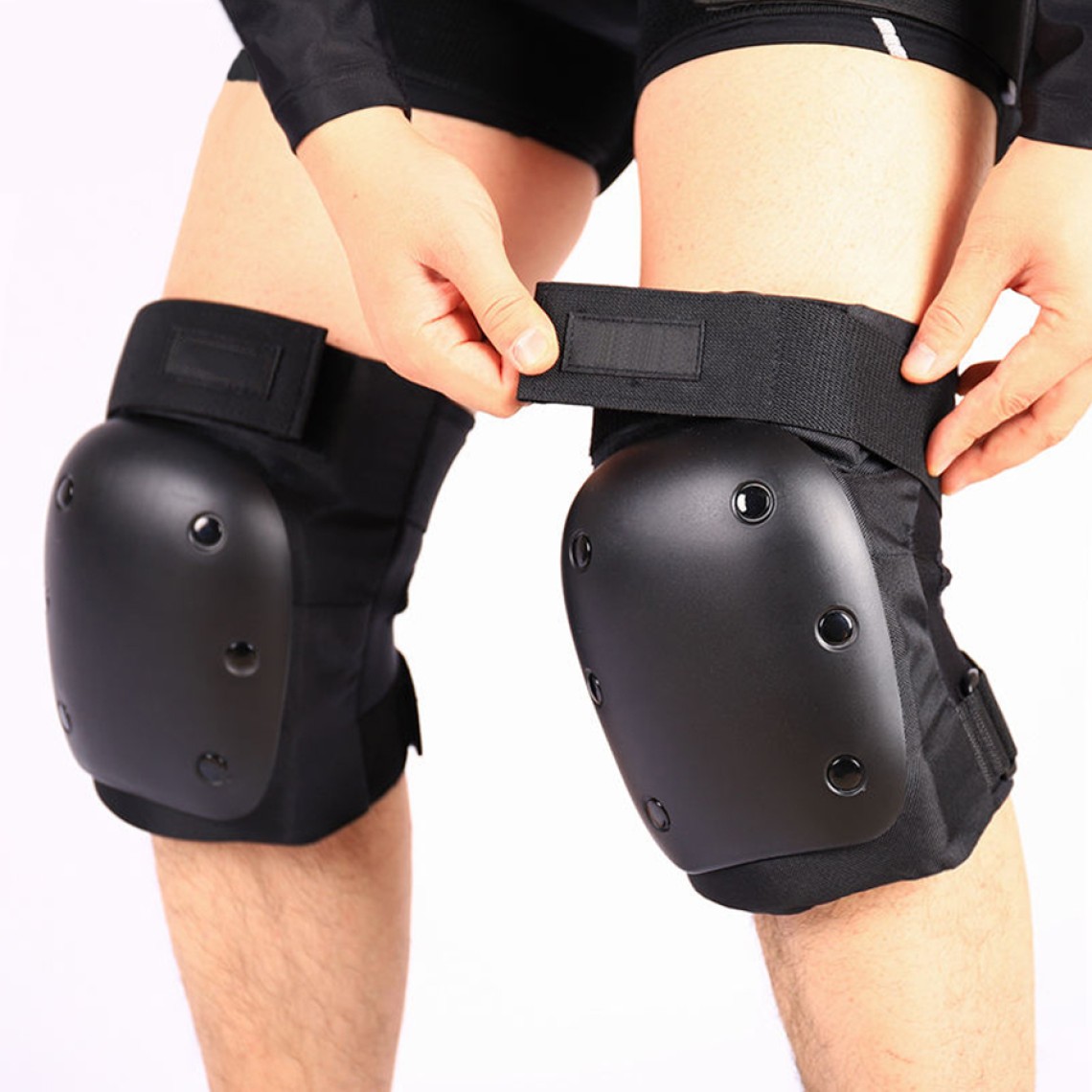 High-strength protective hard shell sports knee brace