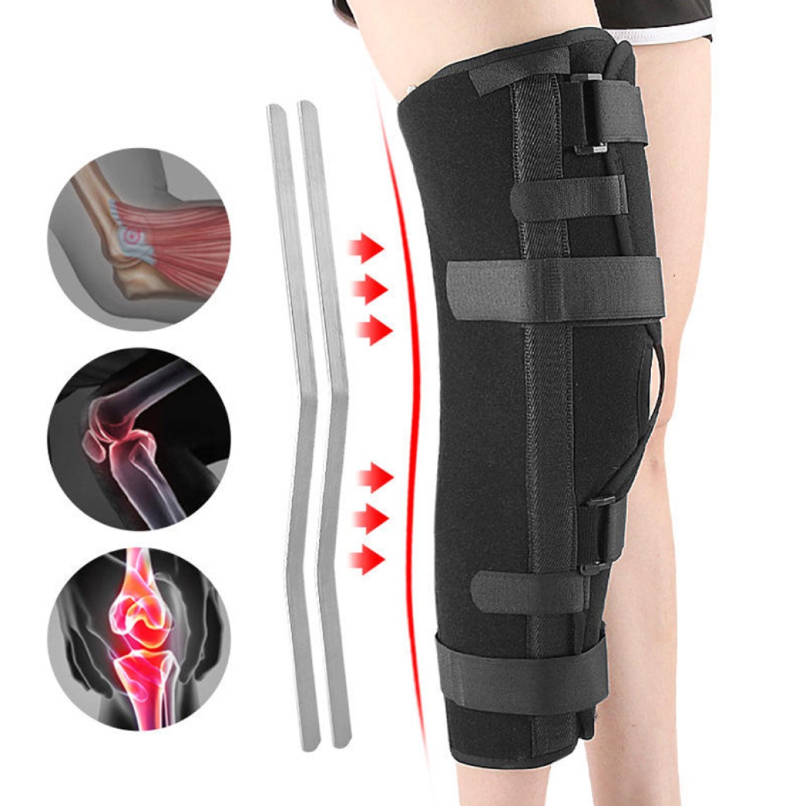 Breathable support knee brace training strap