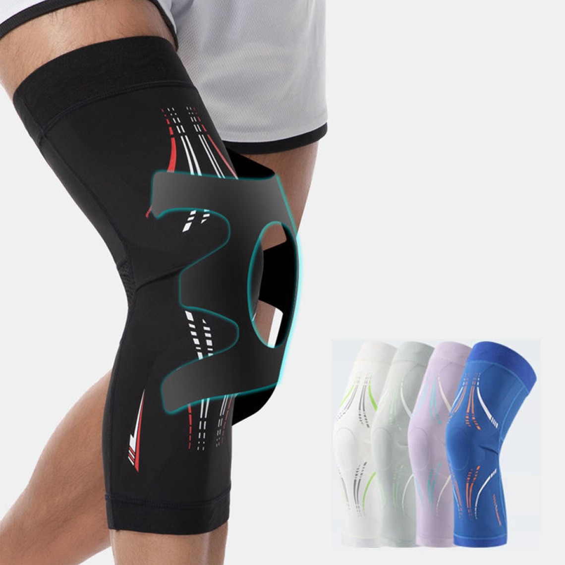 Breathable elastic spandex knee brace