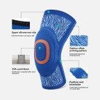 Breathable compression sports knee brace