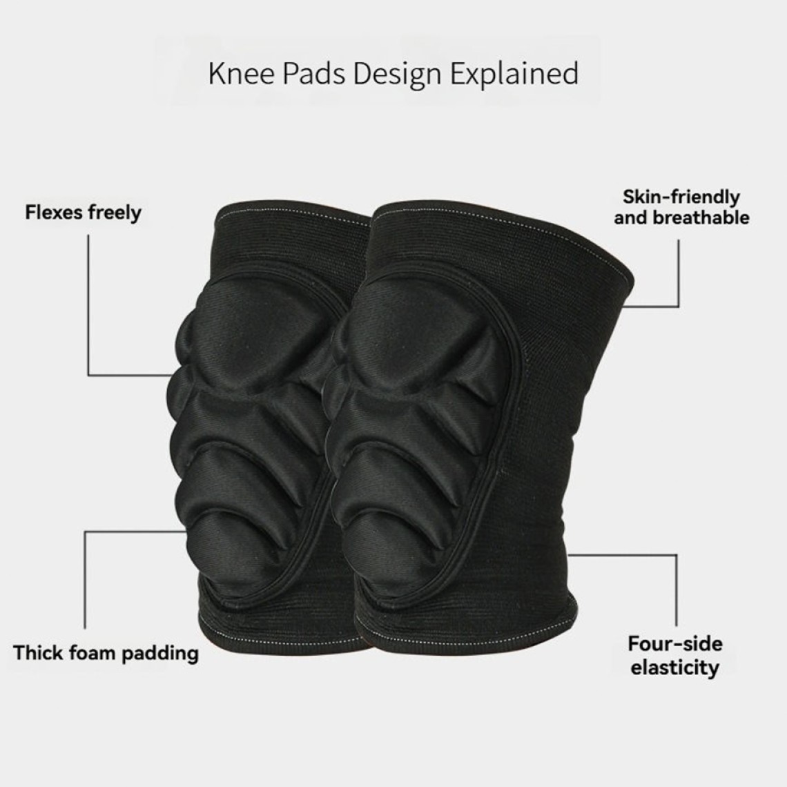 Thickened sponge sports knee pads