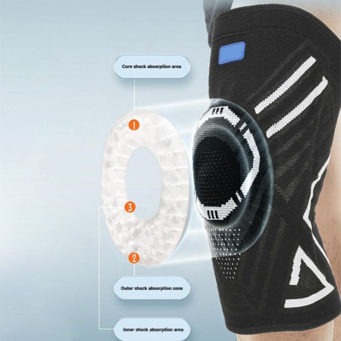3D Knitted Elastic Sports Knee Pads