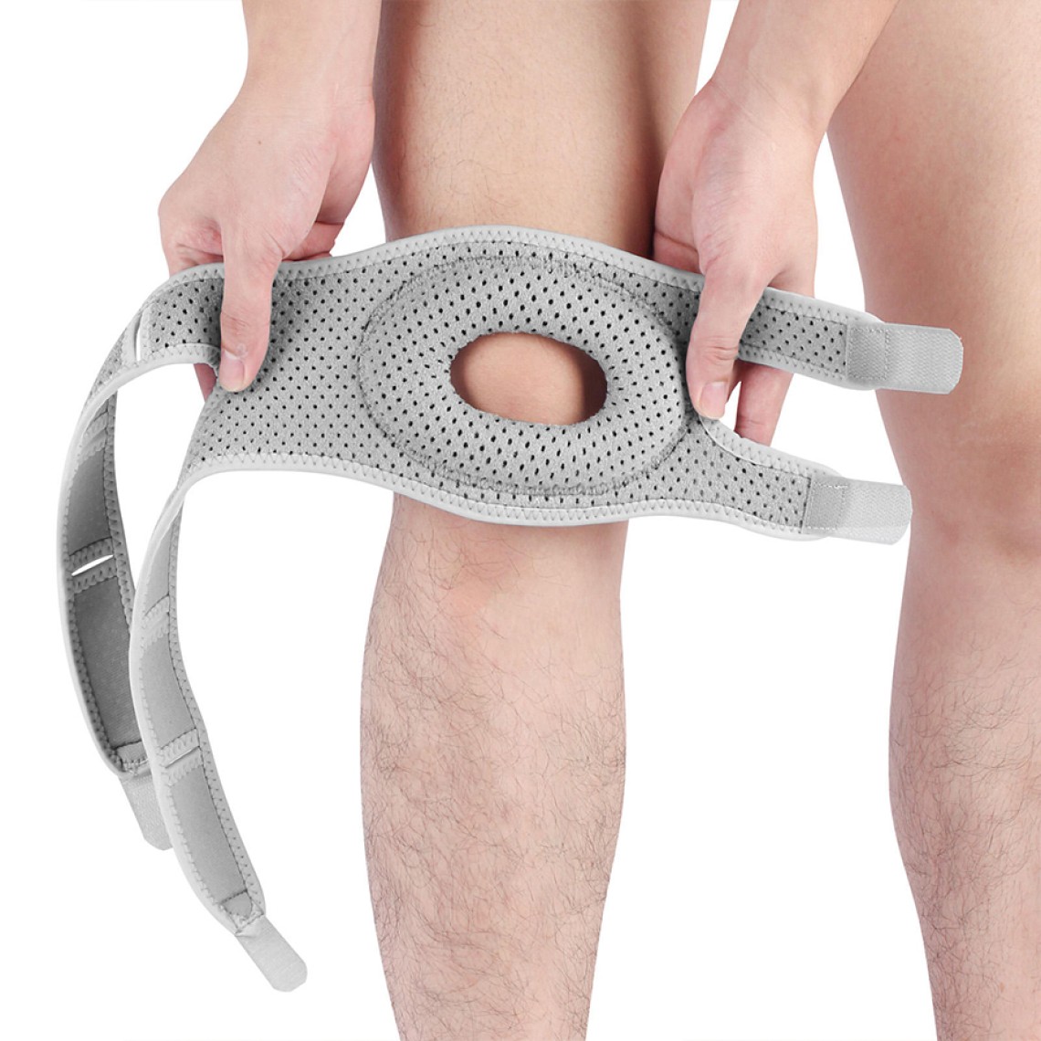 Adjustable open-style patellar knee brace
