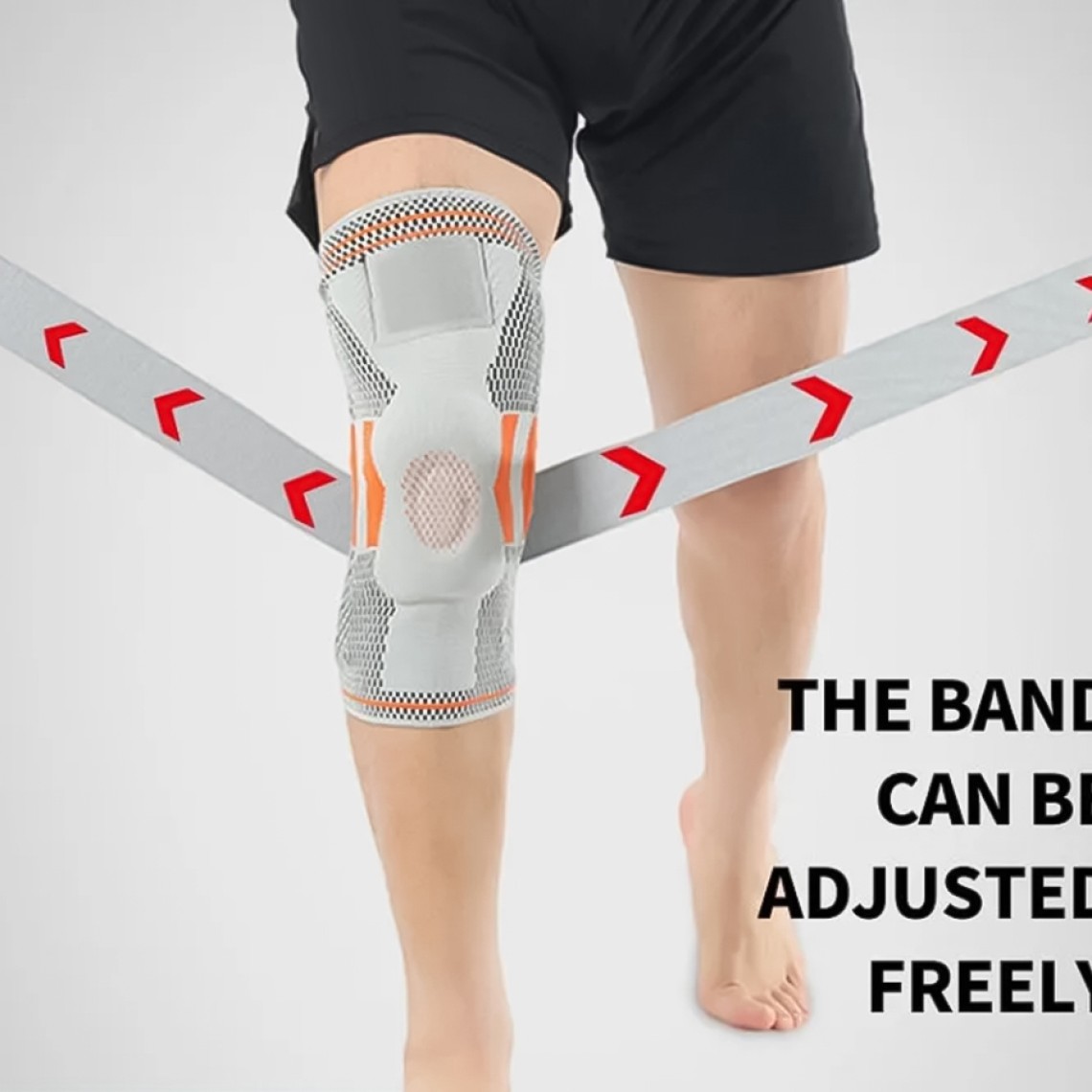 Double-strapped breathable and thickened sports knee brace