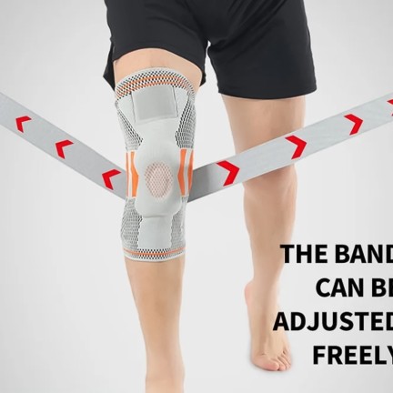Double-strapped breathable and thickened sports knee brace
