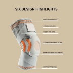 Double-strapped breathable and thickened sports knee brace
