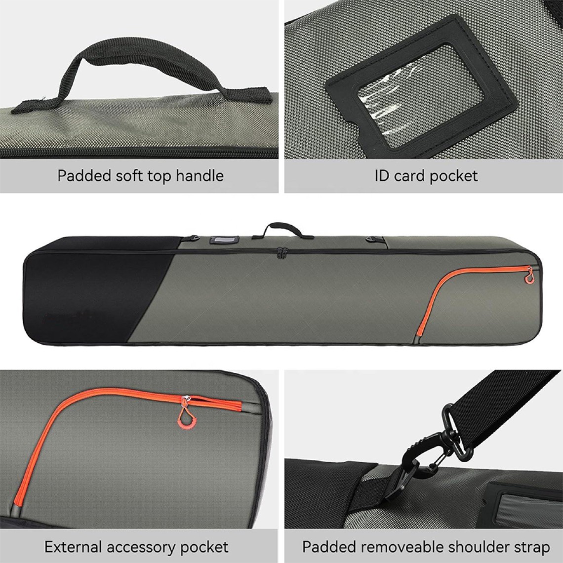 Thickened ski boots with roller backpack