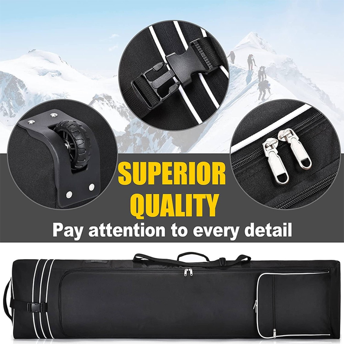 Waterproof Roller Ski Poles and Ski Pole Storage Bag