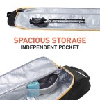 Wheeled waterproof skis and ski boots travel bag