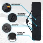 Foldable waterproof roller ski equipment storage bag