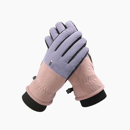 Waterproof and warm fingerless ski and cycling gloves