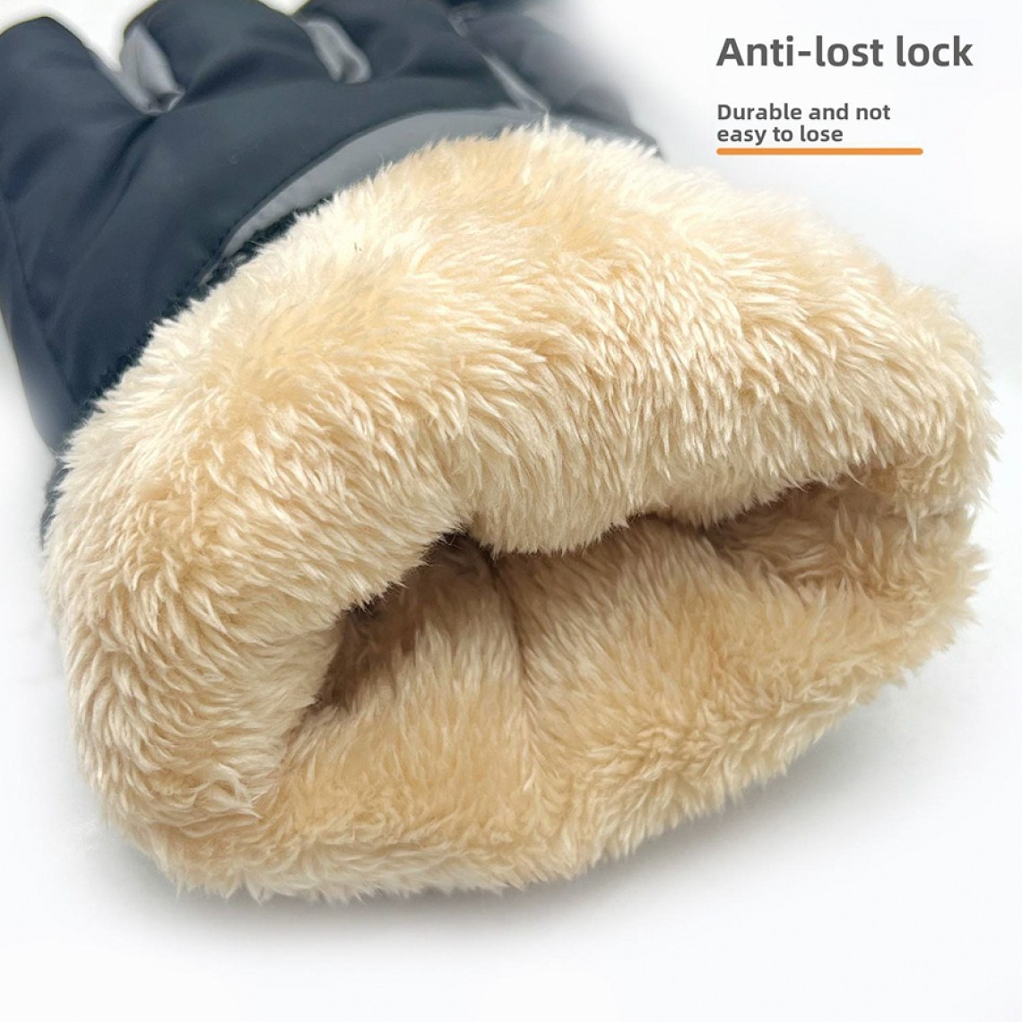 Thick wool-lined full-finger ski and cycling gloves