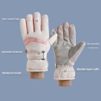 Thick wool-lined full-finger ski and cycling gloves