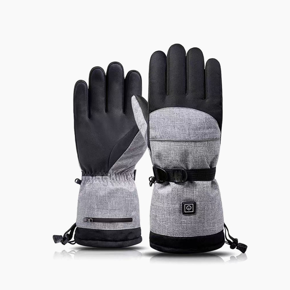 Smart heated touchscreen waterproof ski gloves
