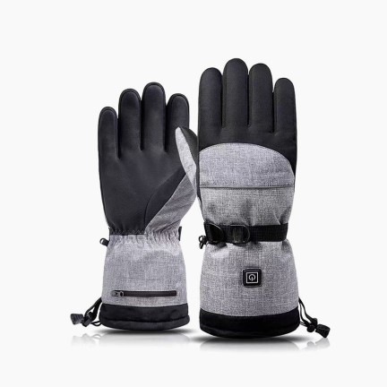 Smart heated touchscreen waterproof ski gloves