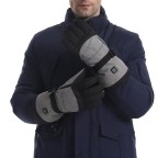 Smart heated touchscreen waterproof ski gloves