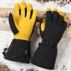 Genuine leather windproof and warm ski gloves
