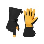 Genuine leather windproof and warm ski gloves