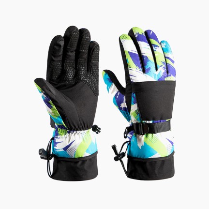 Thickened windproof and warm ski gloves