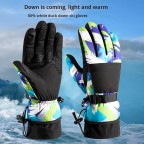 Thickened windproof and warm ski gloves