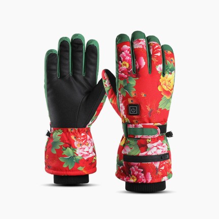 Smart heated waterproof ski gloves