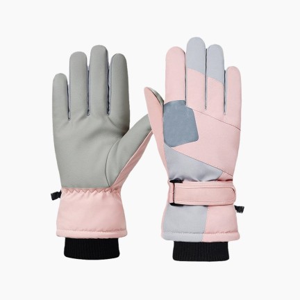 Full-finger waterproof and warm ski gloves