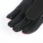 Premium pink goatskin ski waterproof gloves