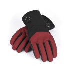High-quality red full-finger ski gloves