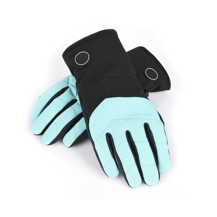 Black unisex outdoor ski gloves