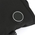 Black unisex outdoor ski gloves