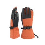 High-end genuine leather waterproof ski gloves