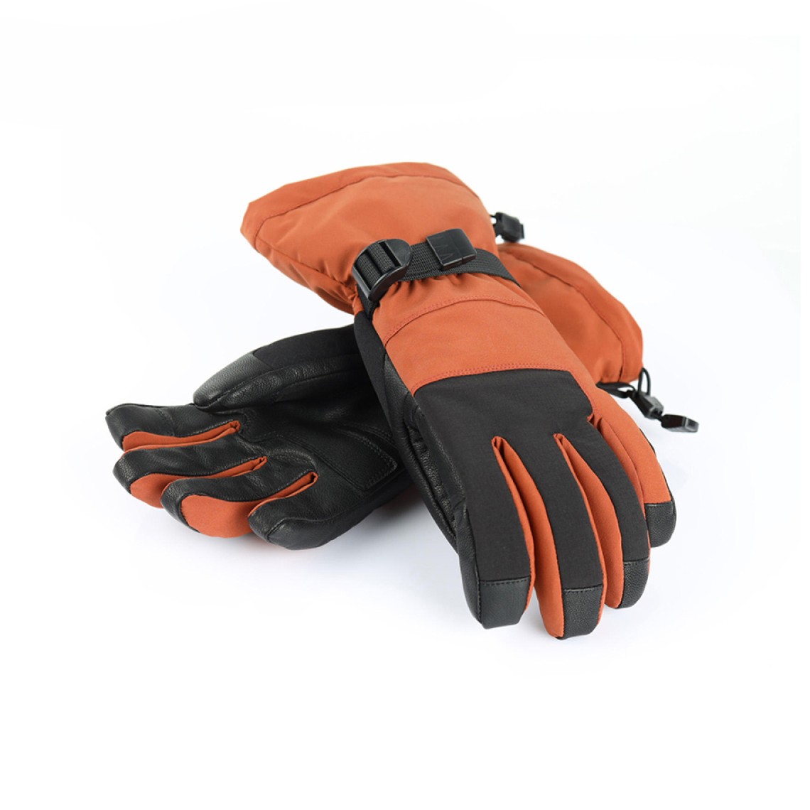 High-end genuine leather waterproof ski gloves