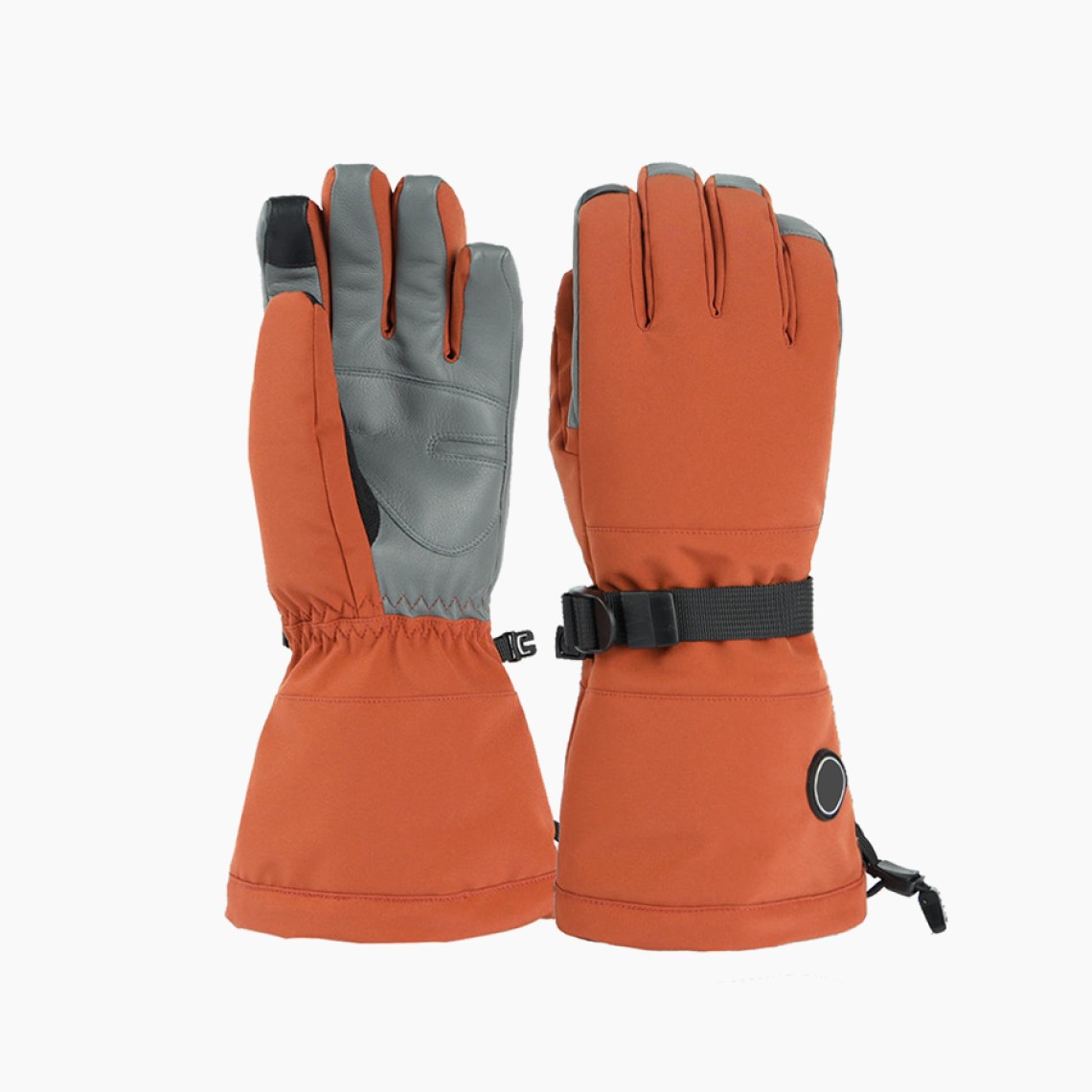 Winter Full-Finger Genuine Leather Ski and Motorcycle Gloves