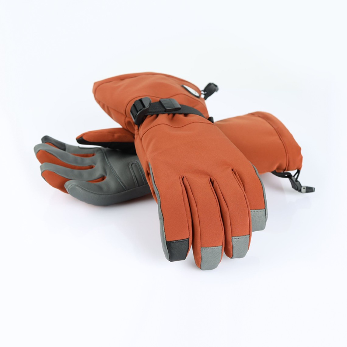 Winter Full-Finger Genuine Leather Ski and Motorcycle Gloves