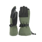 Winter protective genuine leather ski gloves