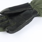Winter protective genuine leather ski gloves