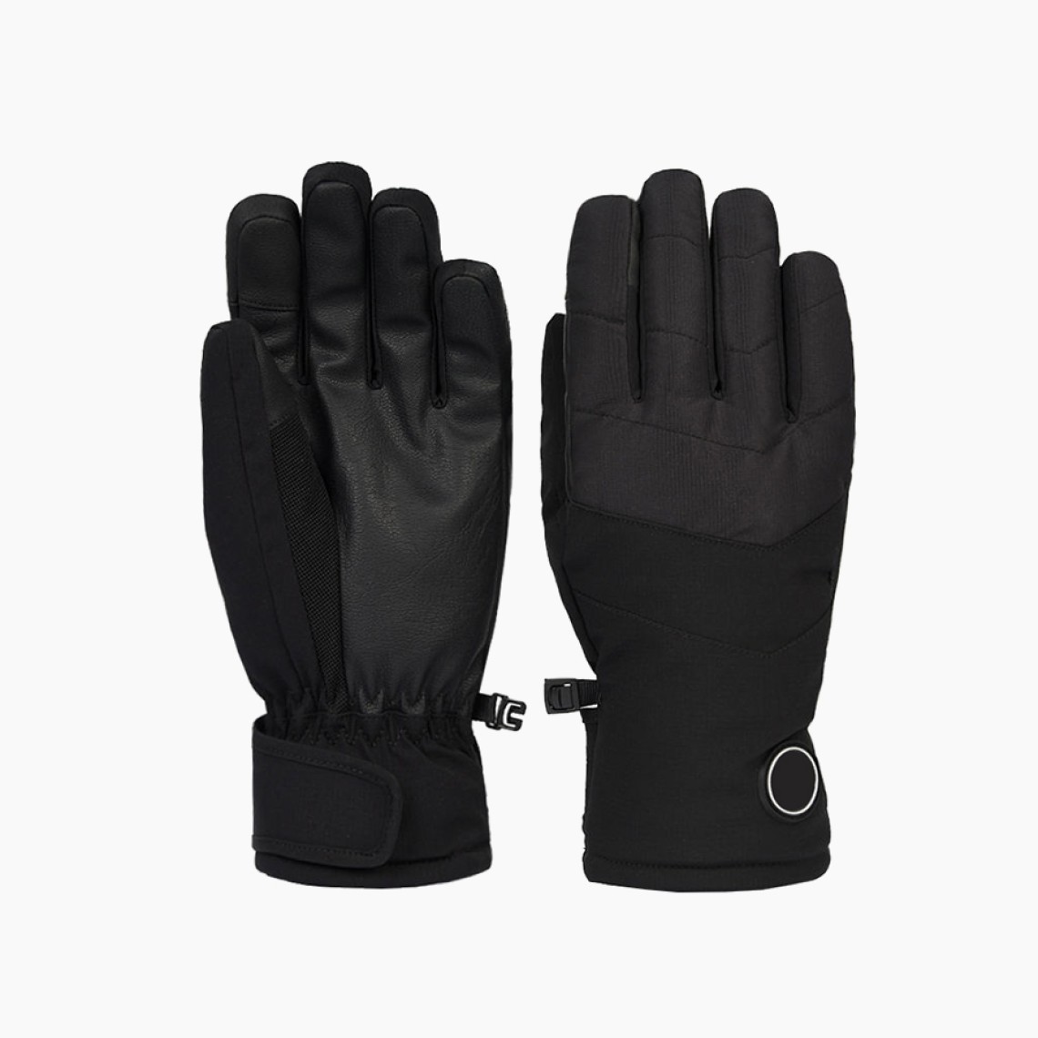 Winter protective PU full-finger ski gloves