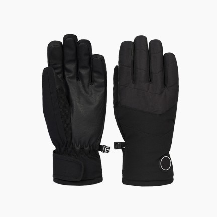 Winter protective PU full-finger ski gloves