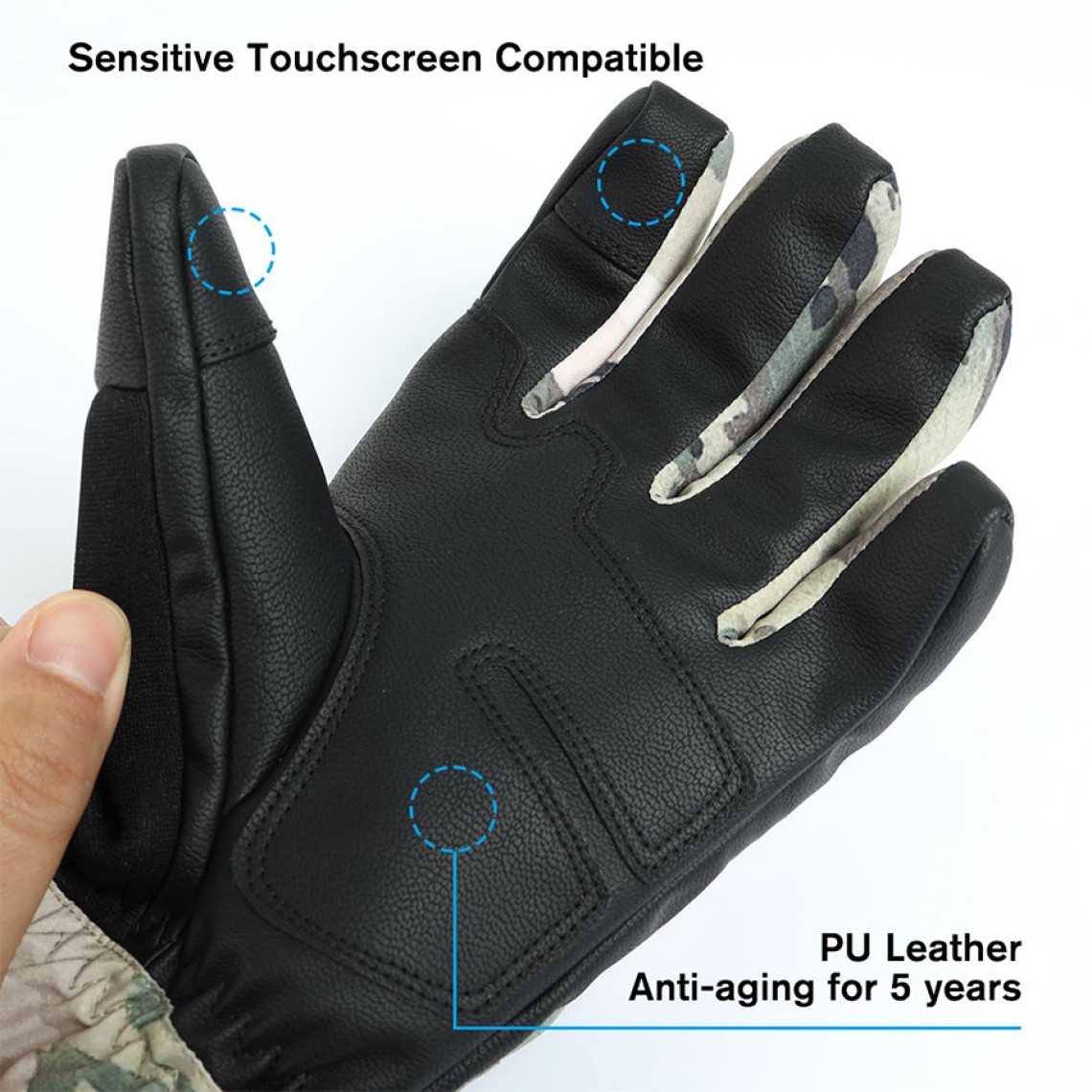 Unisex Touchscreen Warm Full-Finger Gloves
