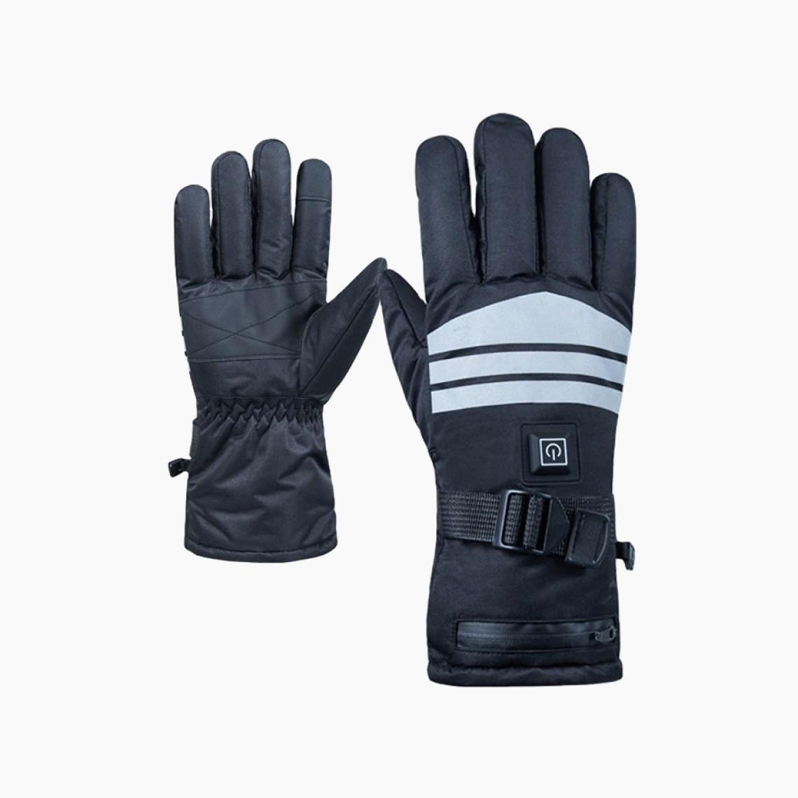 Intelligent temperature-controlled waterproof heated ski gloves