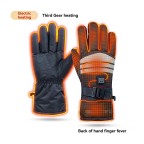 Intelligent temperature-controlled waterproof heated ski gloves