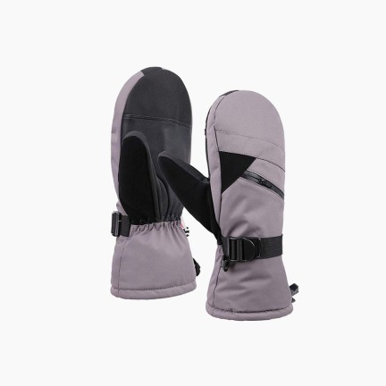 Genuine leather waterproof and warm ski gloves