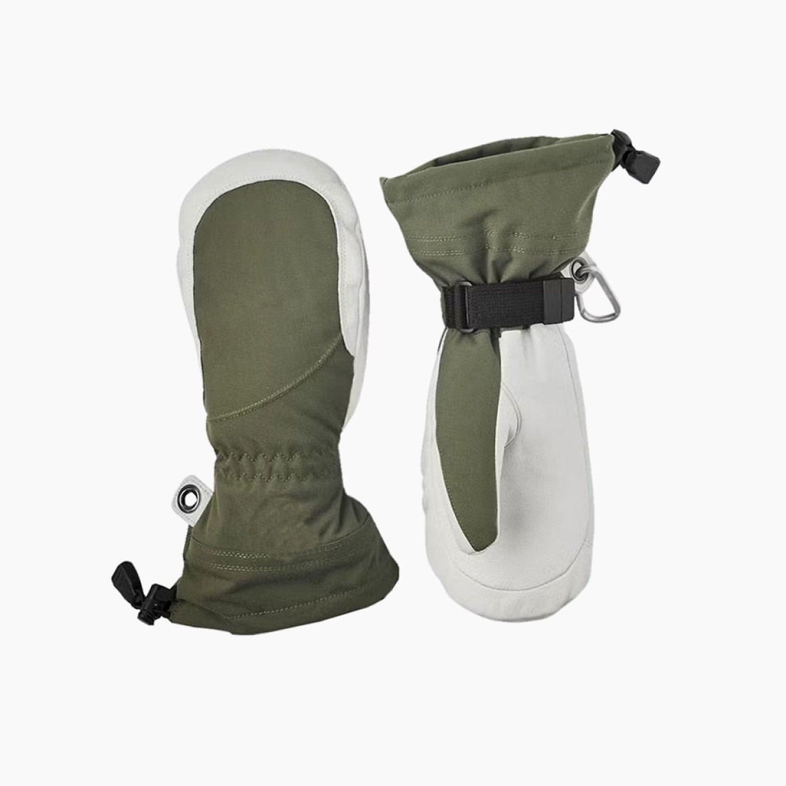 Genuine leather warm ski gloves