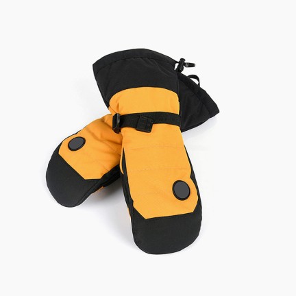 High-quality leather ski gloves