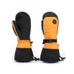 High-quality leather ski gloves