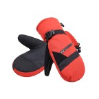 Adjustable genuine leather ski gloves