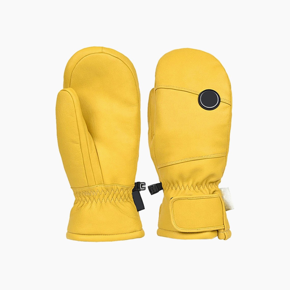 Genuine leather warm mittens ski gloves