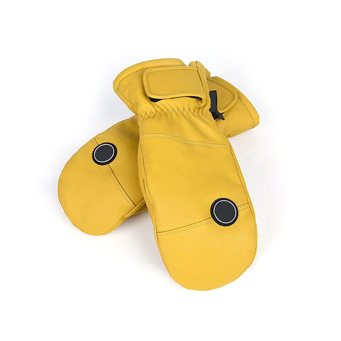 Genuine leather warm mittens ski gloves