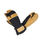Genuine leather full-finger ski gloves
