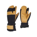 Genuine leather full-finger ski gloves